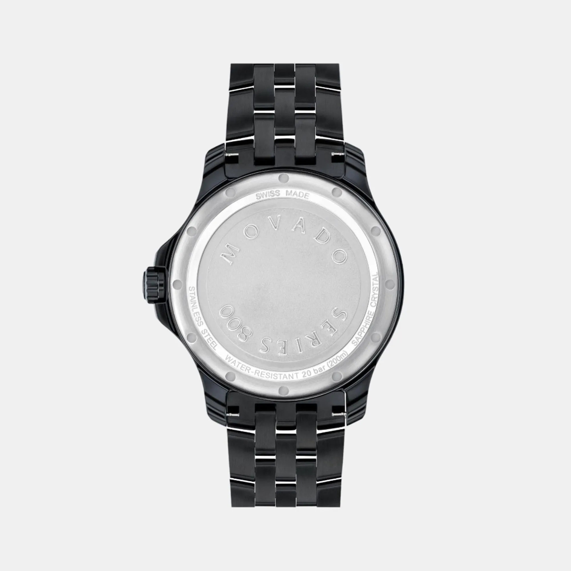 Men Quartz Analog Black Dial Stainless Steel Watch 2600186