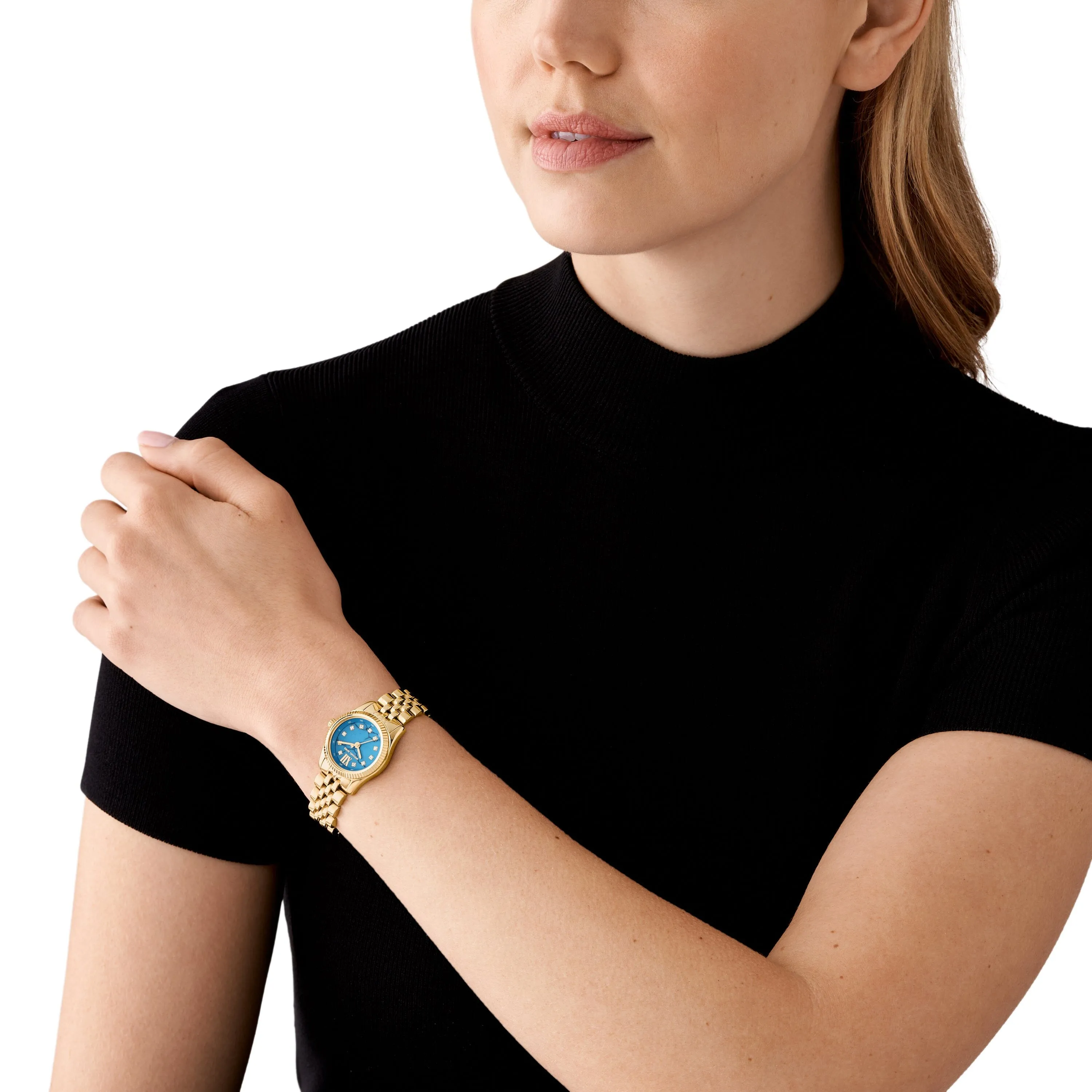 Michael Kors Lexington Three-Hand Gold-Tone Stainless Steel Watch MK4813