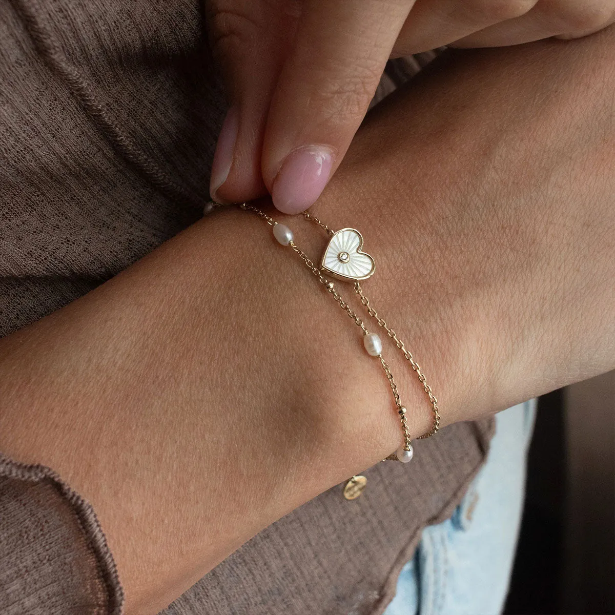 Micro Alternating Clustered Pearl & Bead Bracelet