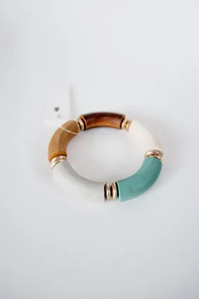 Multicolored Wood Stretch Bracelet