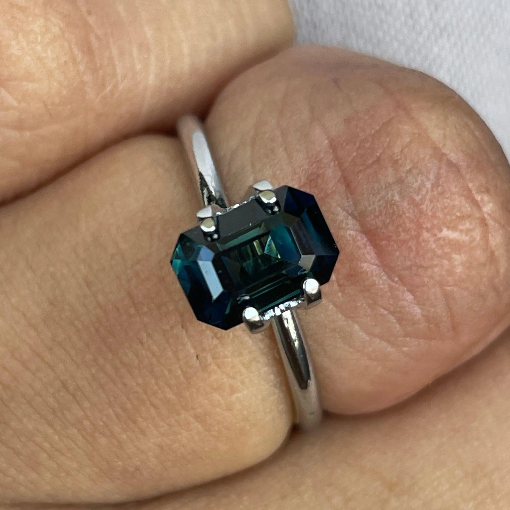 Natural Green Sapphire | Emerald Cut | 5.60 x 8.30 x 4.70mm| 2.26 Carat | heated Sapphire | Engagement Rings | Jewellery Making Gemstone