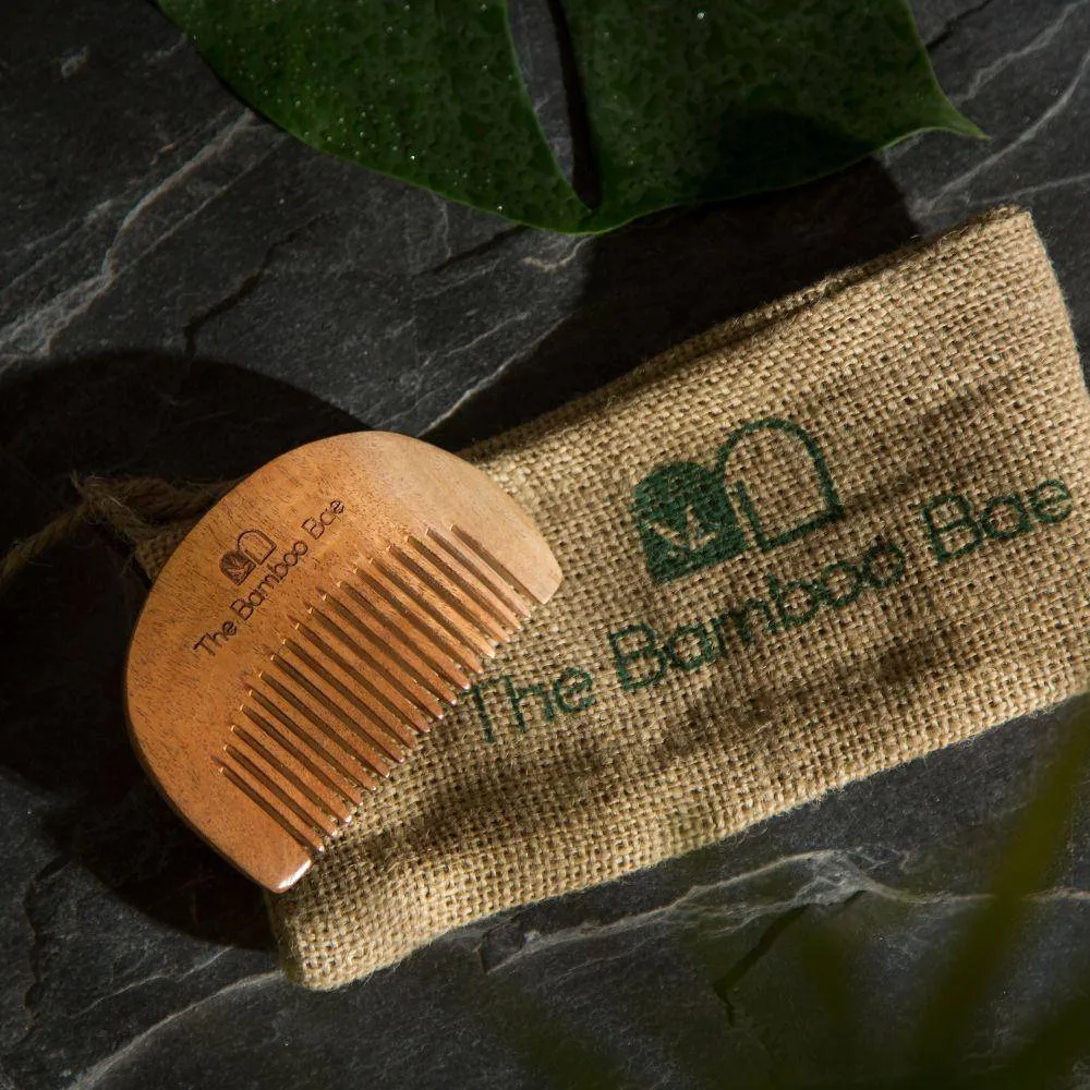 Neem Wood Beard Comb For Beard Growth| Handcrafted Neemwood Comb