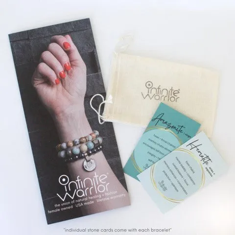 Obsidian Crystal Bracelet | Matte Snowflake