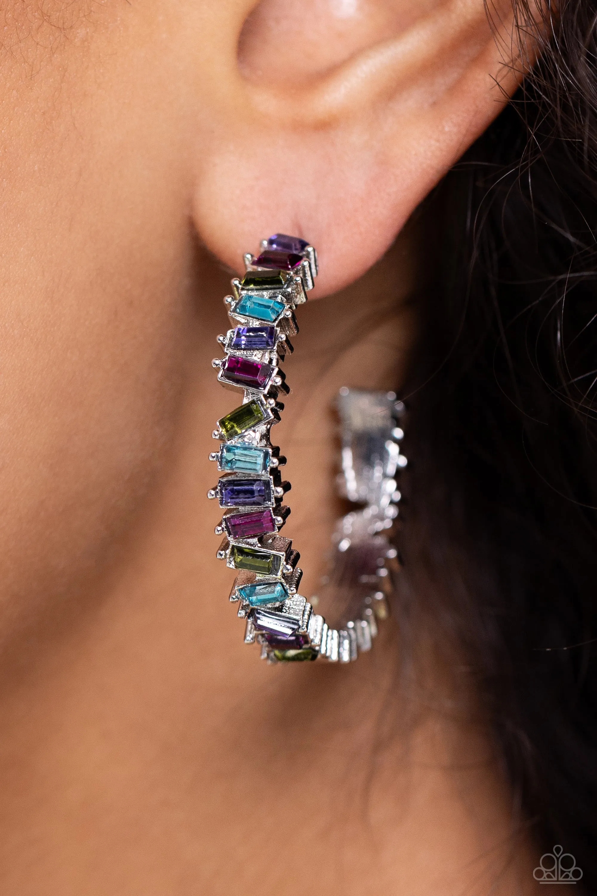 Open Door Jewelry - Effortless Emeralds - Multi Earrings - Paparazzi Accessories