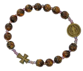 PAINTED ST. BENEDICT STRETCH BRACELET-BR965C