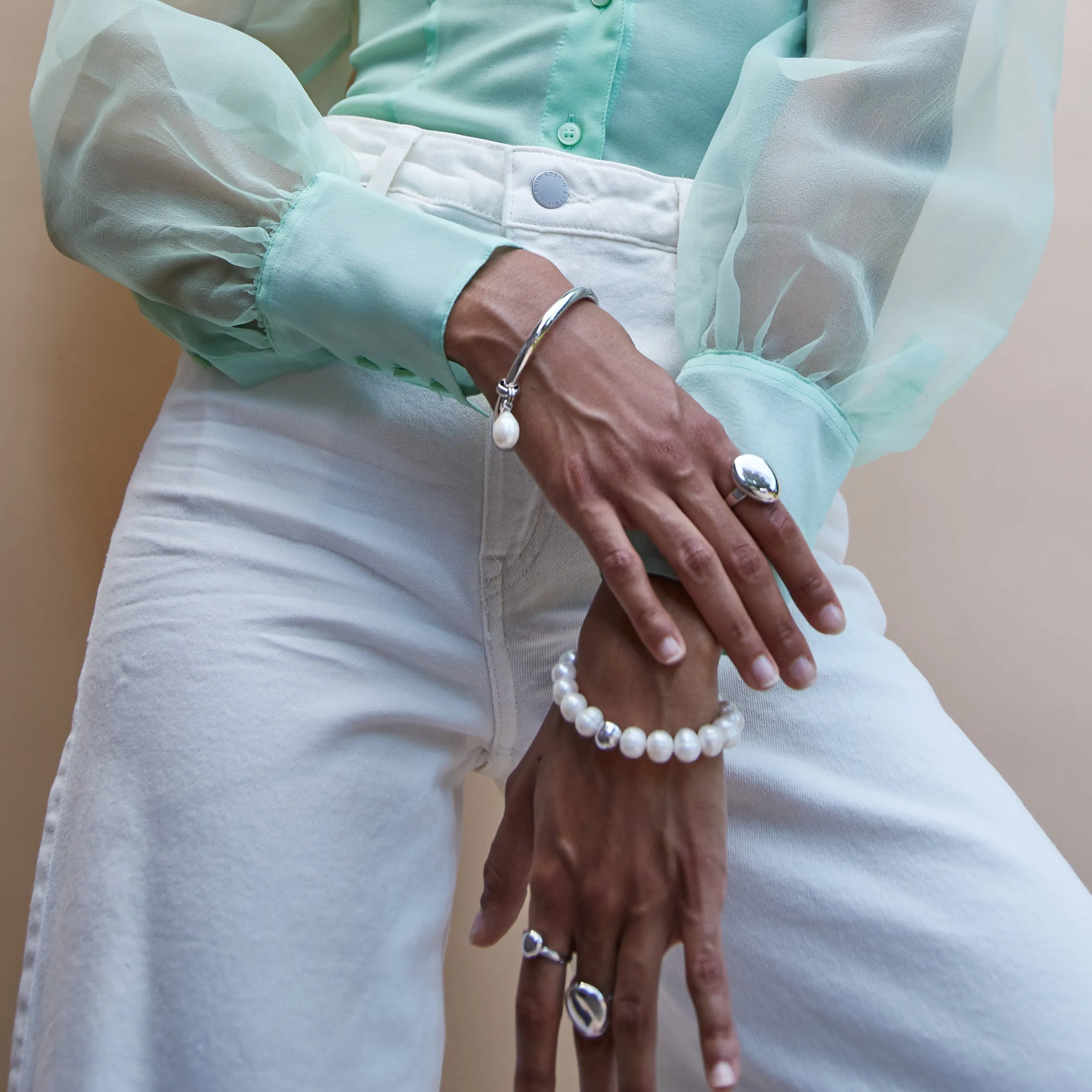 Paloma Pearl Bracelet - Silver