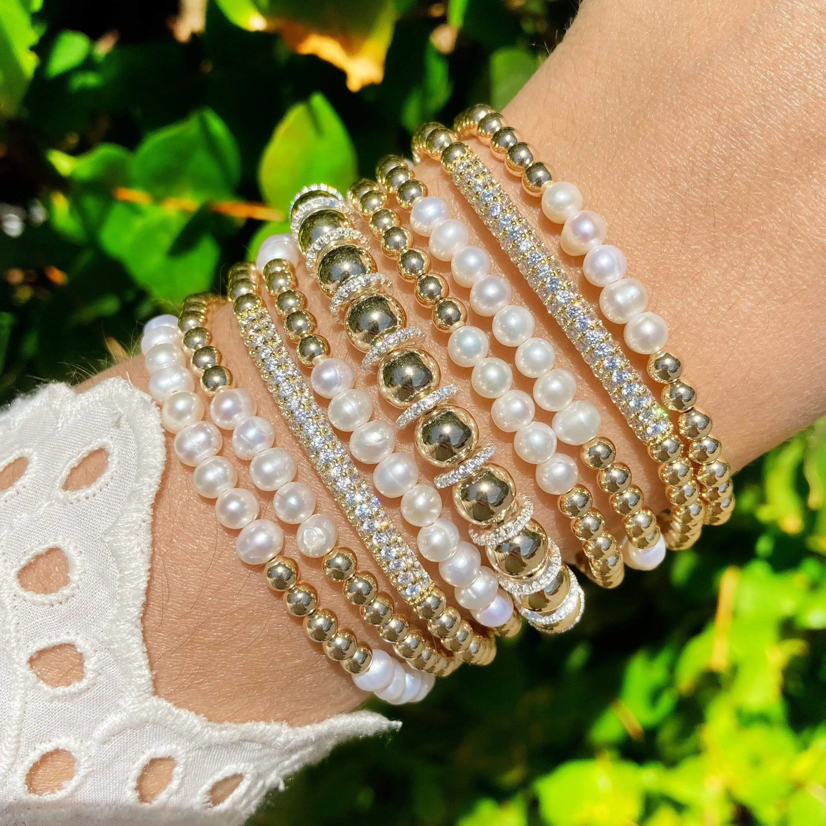 Party of 6 | Freshwater Pearl Bracelet Set