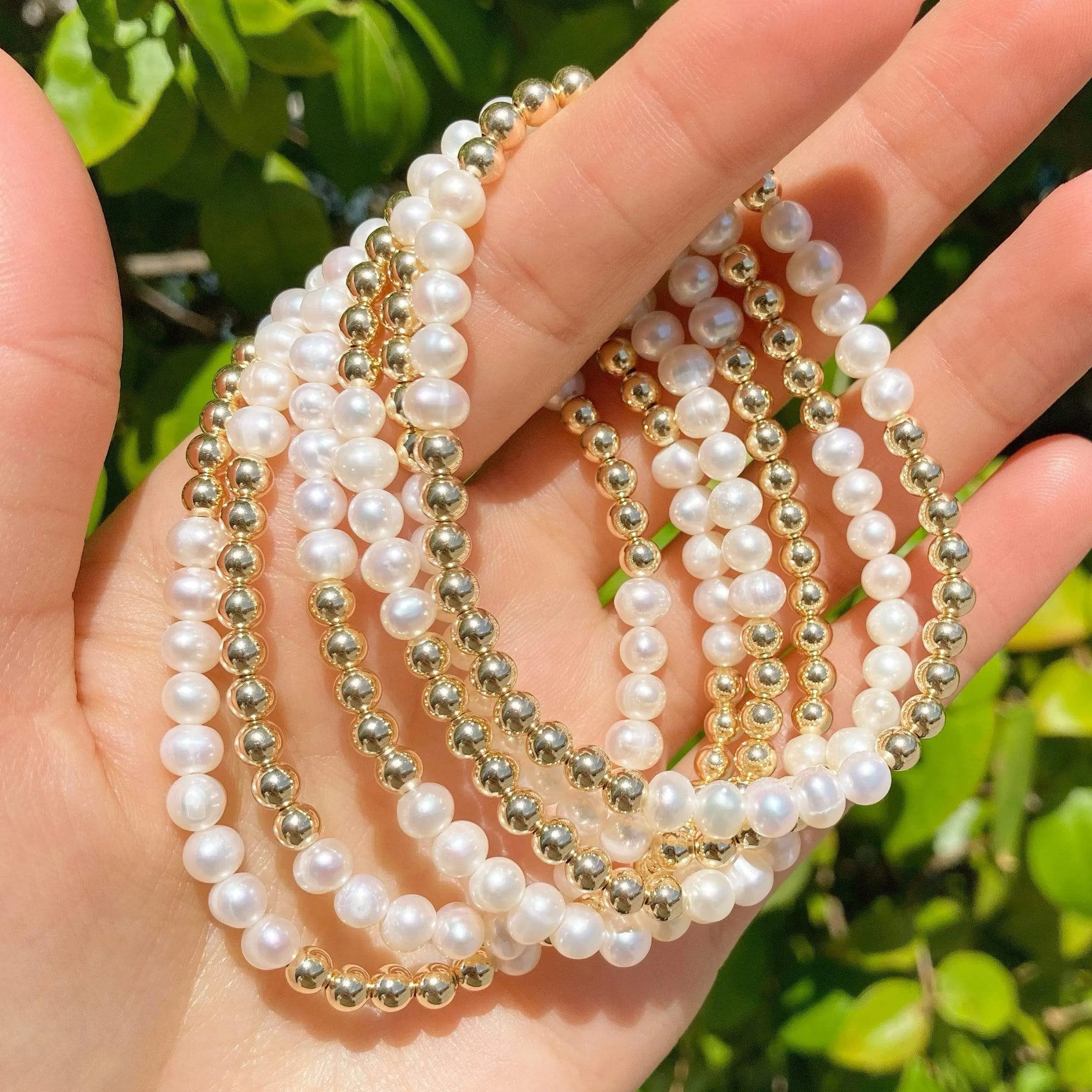 Party of 6 | Freshwater Pearl Bracelet Set