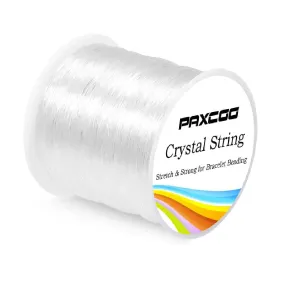 Paxcoo 0.8mm Elastic Cord, Elastic Bracelet Cord Crystal Beading Cord Jewelry Making (120m)