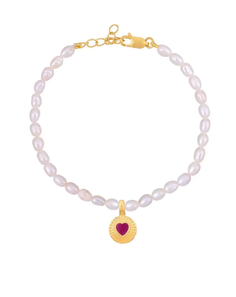 Pearl Heart Bracelet