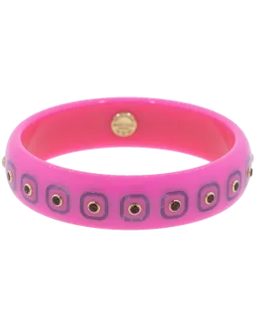 Pink and Purple Bakelite Garnet Bangle