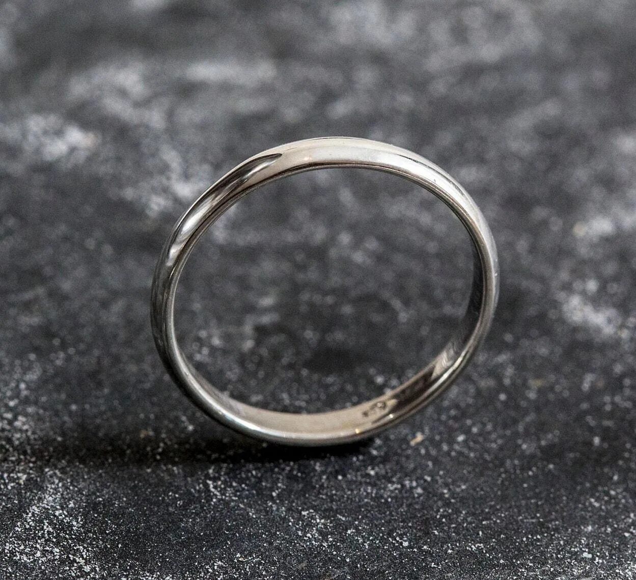 Plain Silver Ring - Minimalist Stackable Band - Silver Wedding Band
