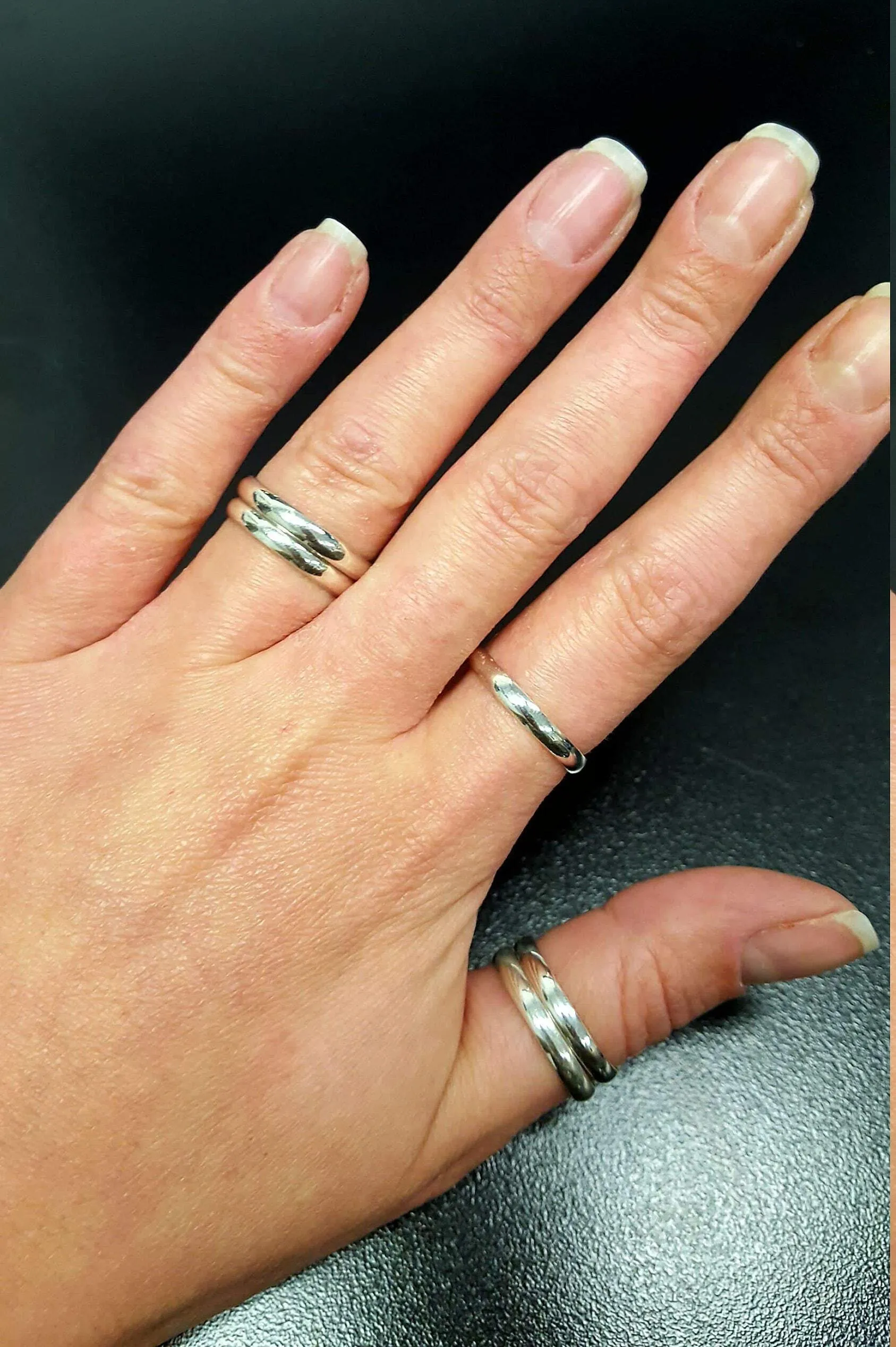 Plain Silver Ring - Minimalist Stackable Band - Silver Wedding Band