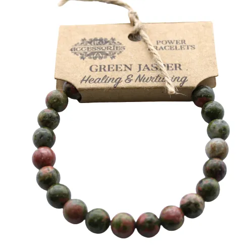 Power Bracelet - Green Jasper | Energy Absorbing & Harmonizing Jewelry