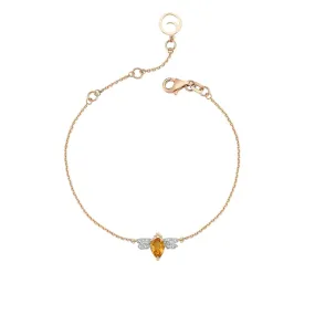 QUEEN BEE BELLA GOLD DIAMOND BRACELET