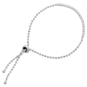"REIGN" STERLING SILVER C.Z BOLO BRACELET