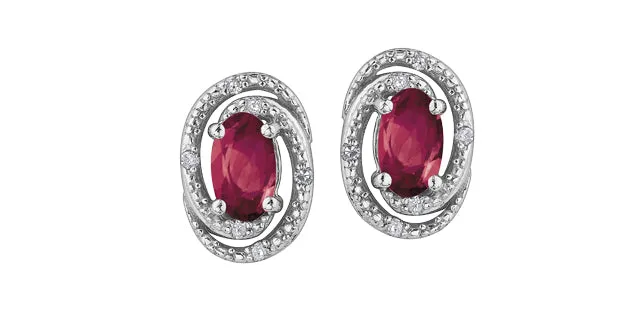 "RULLA" RUBY & DIAMOND EARRINGS