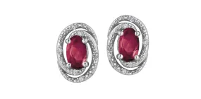 "RULLA" RUBY & DIAMOND EARRINGS