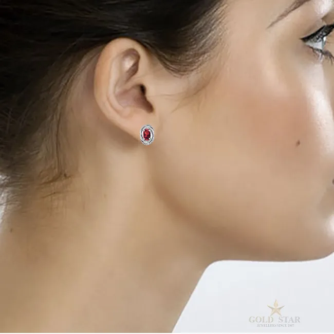 "RULLA" RUBY & DIAMOND EARRINGS