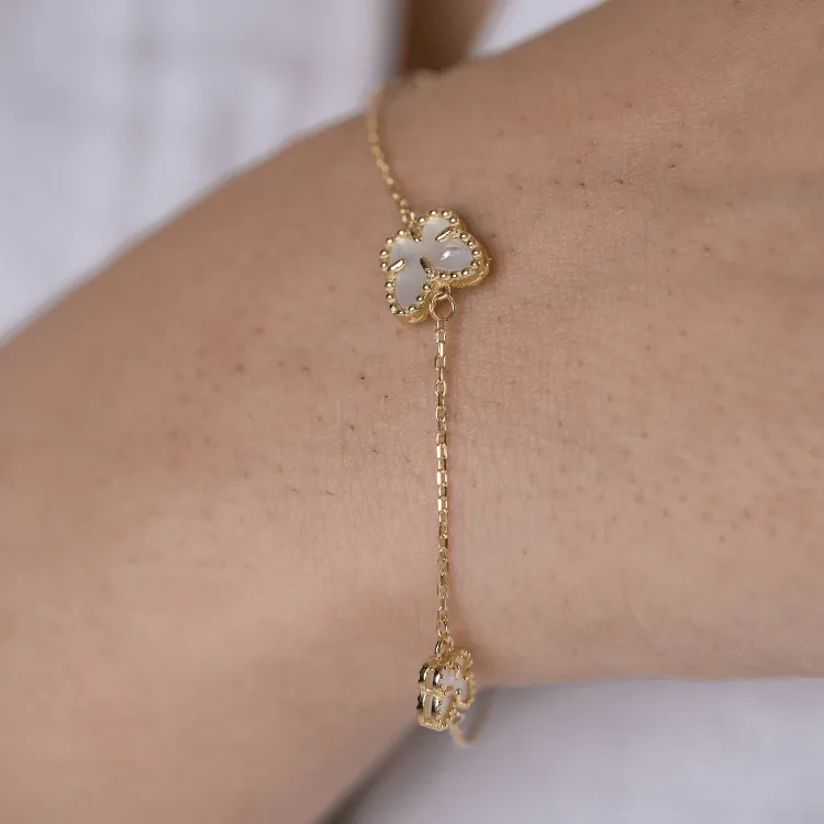 Real Gold GZVC 3 Butterfly Adjustable Size Bracelet 1609 BR1514