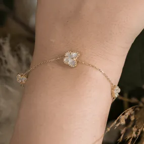 Real Gold GZVC 3 Butterfly Adjustable Size Bracelet 1609 BR1514
