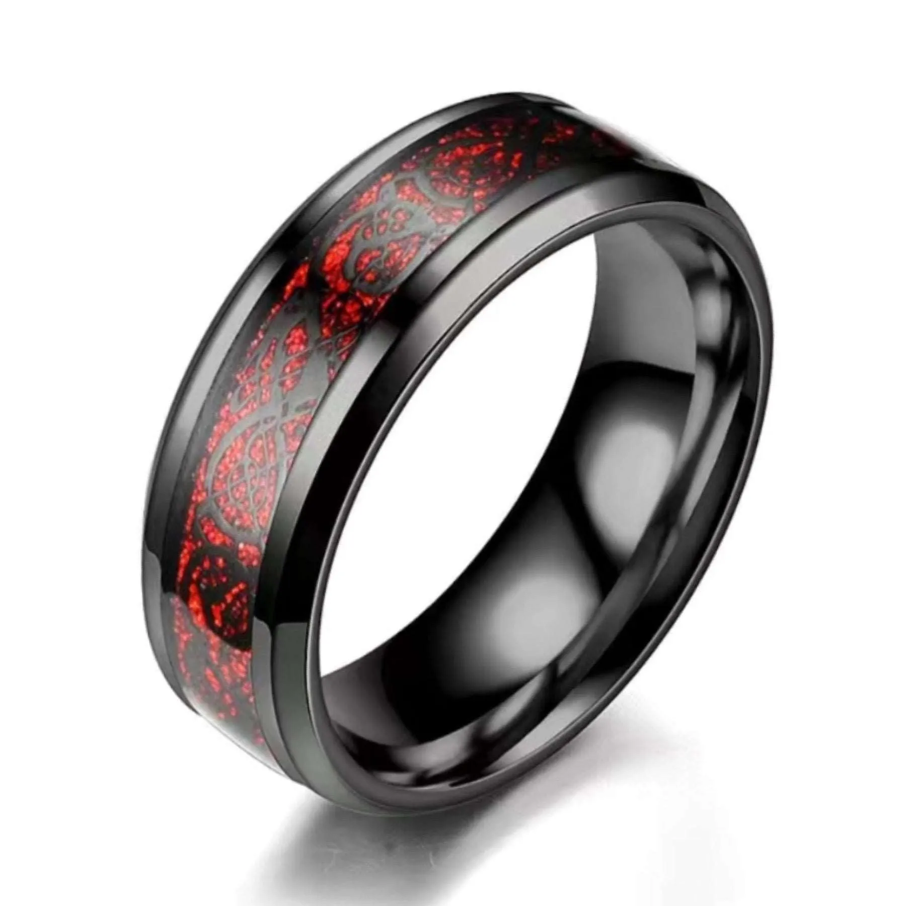 Red and Black Tribal Ring