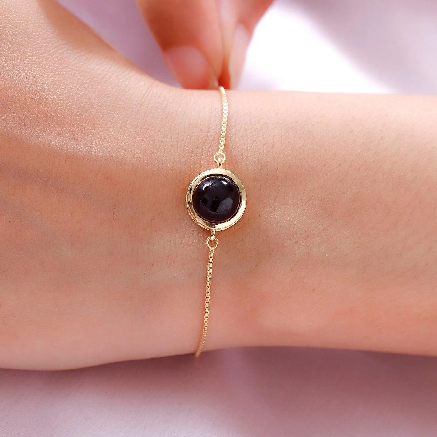Red Garnet Bracelet |  Root Chakra Bracelet | 925 Sterling Silver Bracelet | Bracelet for Women | Gift for her