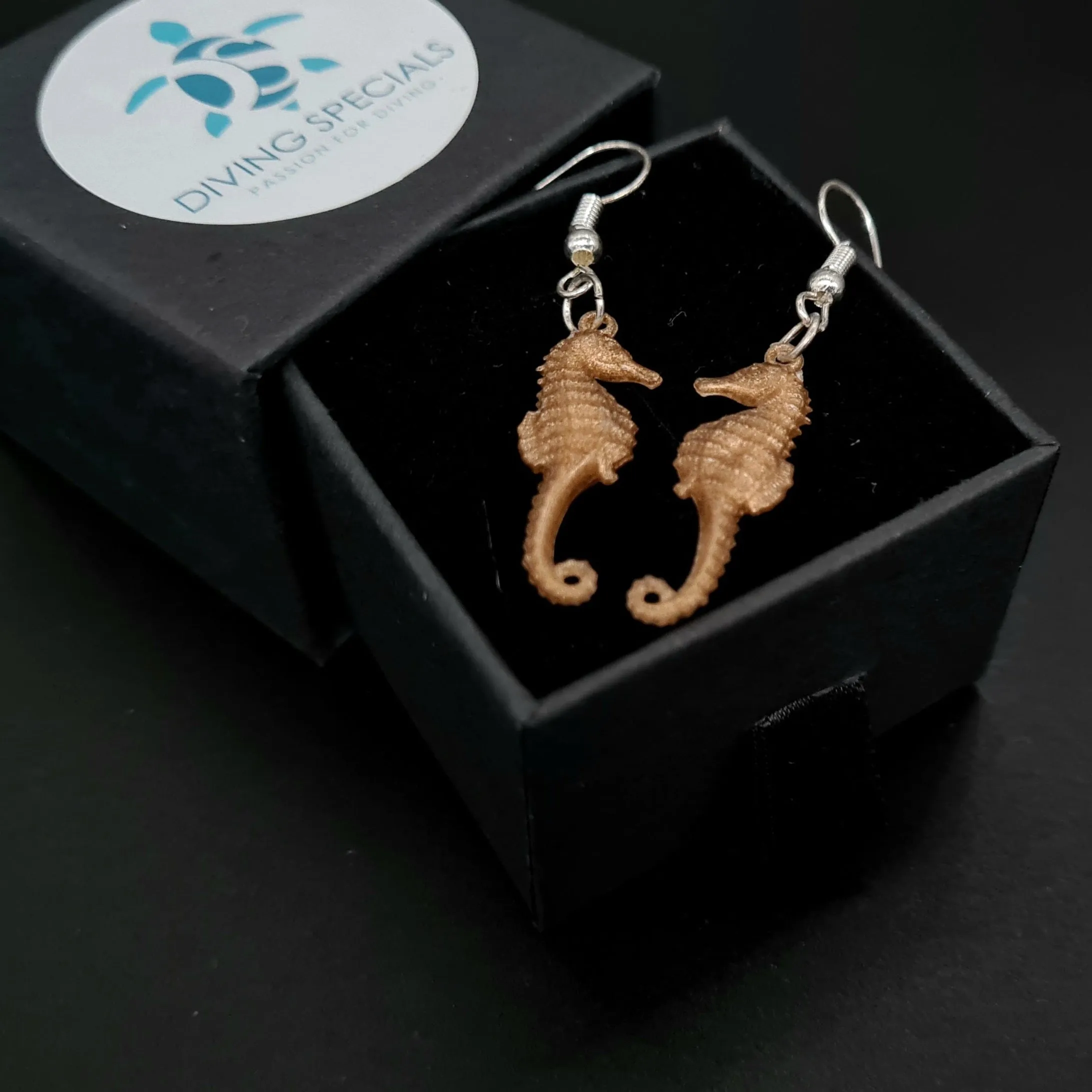 Seahorse Brown Earrings