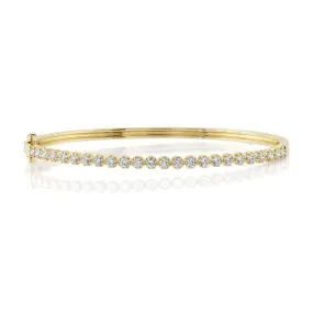 Shy Creation Diamond Crown Setting Bangle Bracelet