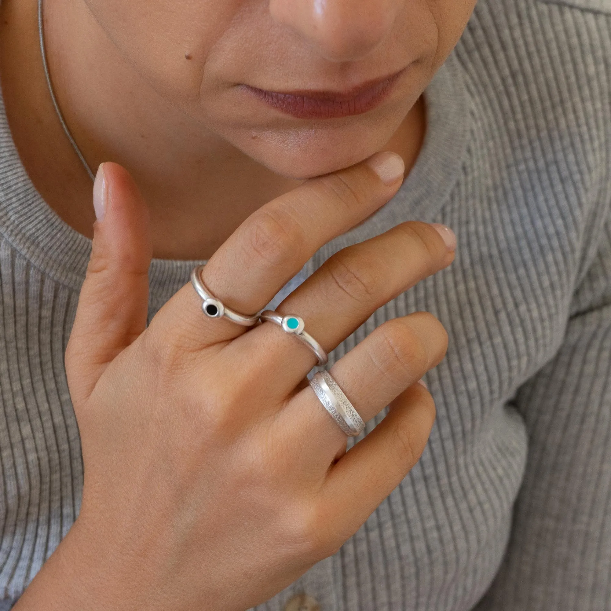 Silver Brushed Ring