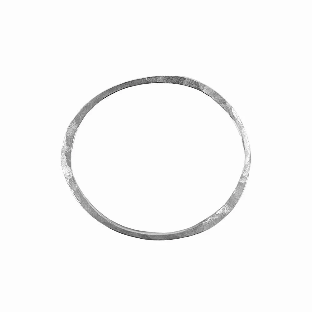Silver Orbit Bangle Bracelet - Set of 3