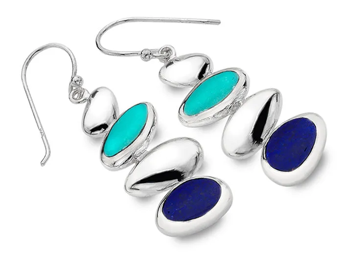Silver Pendant - Gemstones Pebbles