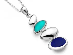 Silver Pendant - Gemstones Pebbles