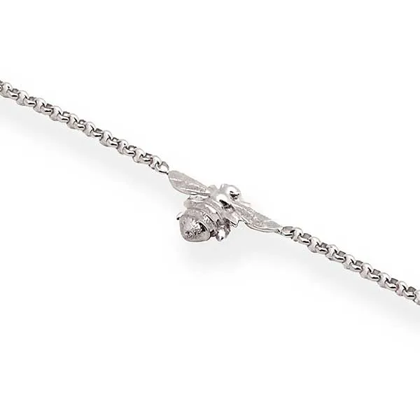 Silver Single Bee Bracelet