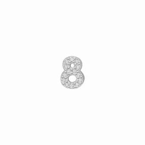 SKINNY SILVER 8 CHARM (WHITE)