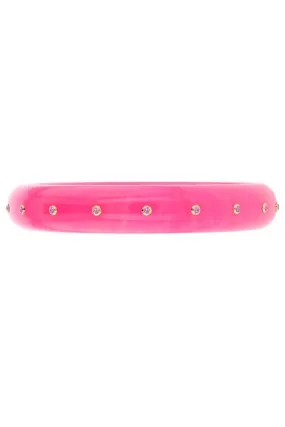 Small Pink Sapphire Pink Bakelite Bangle Bracelet