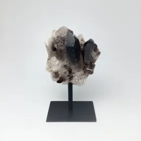Smoky Quartz Cluster on Display Stand