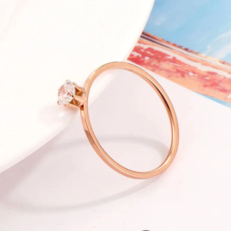 Solitaire Ring Stainless Steel