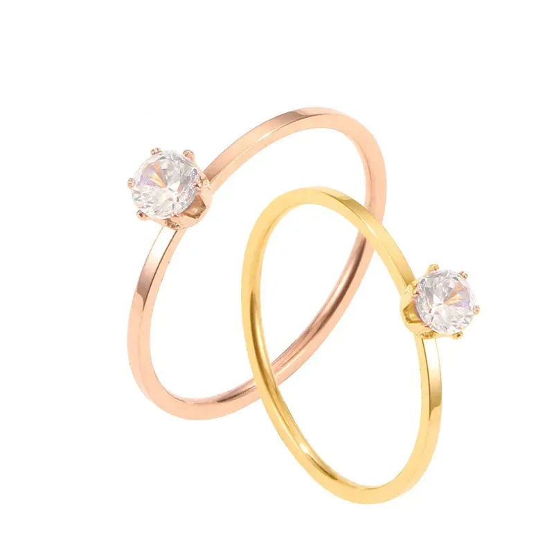 Solitaire Ring Stainless Steel