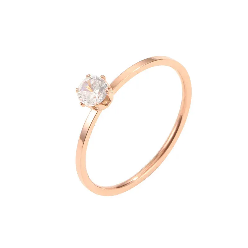 Solitaire Ring Stainless Steel