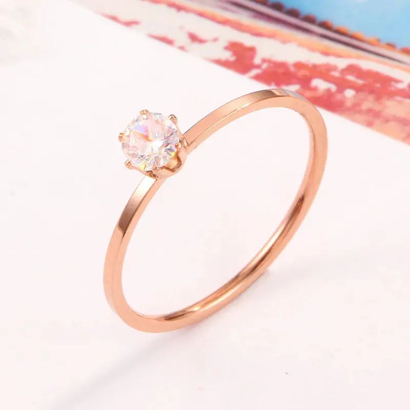 Solitaire Ring Stainless Steel