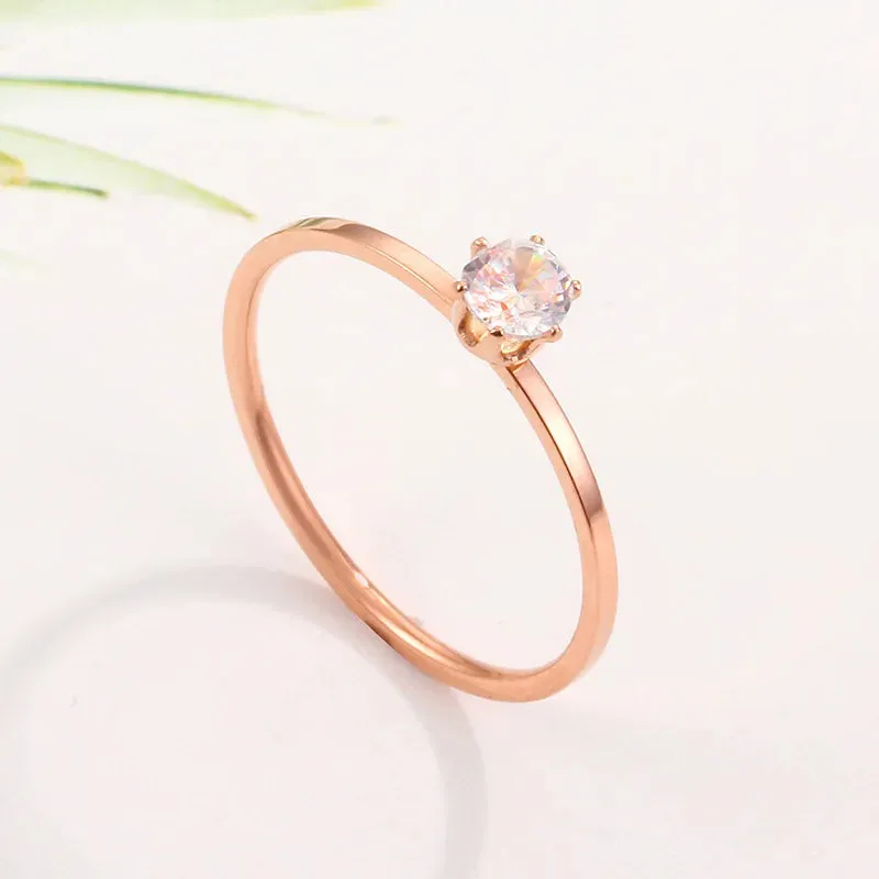 Solitaire Ring Stainless Steel