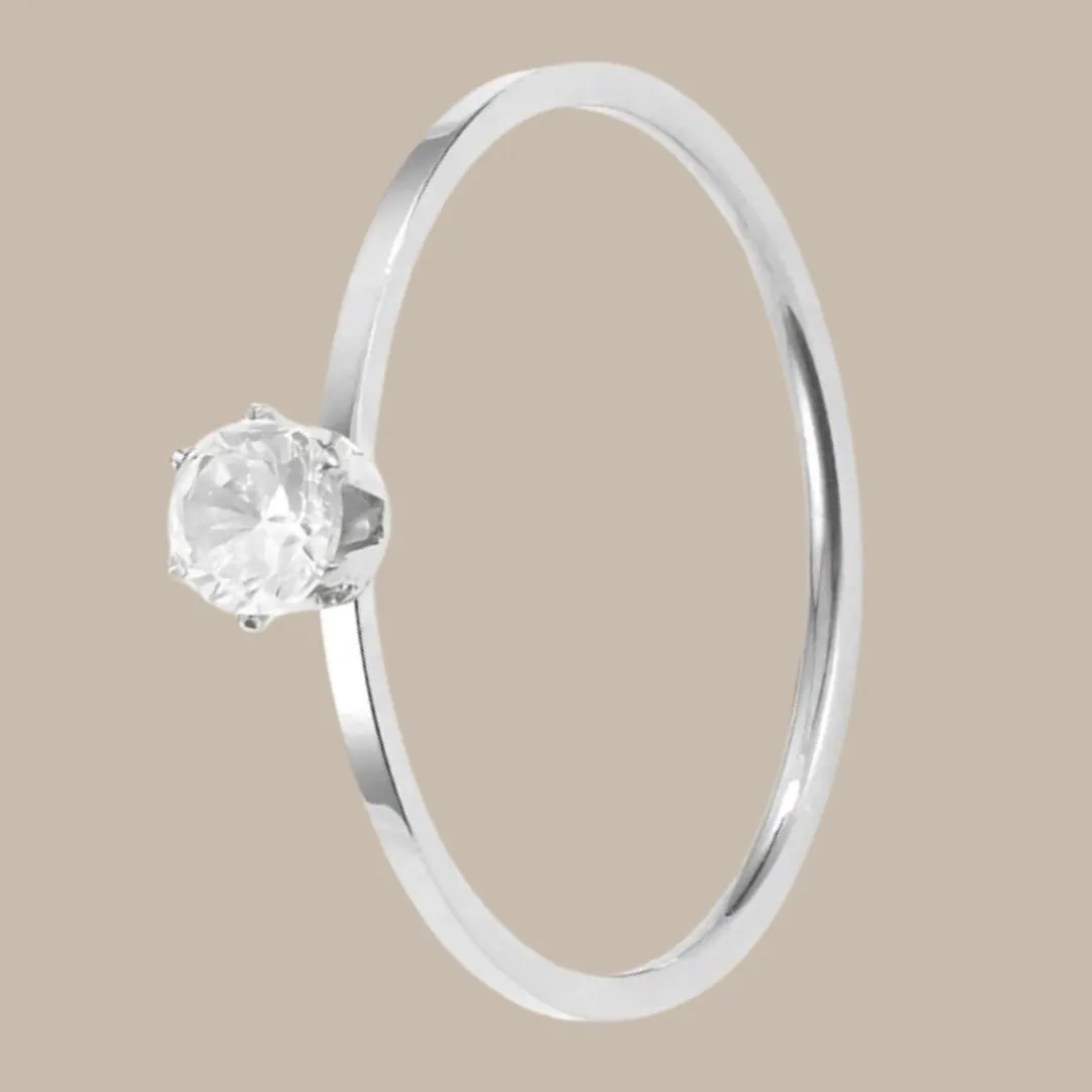 Solitaire Ring Stainless Steel