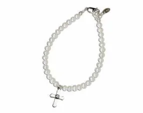 Sterling Silver First Communion Cross Bracelet