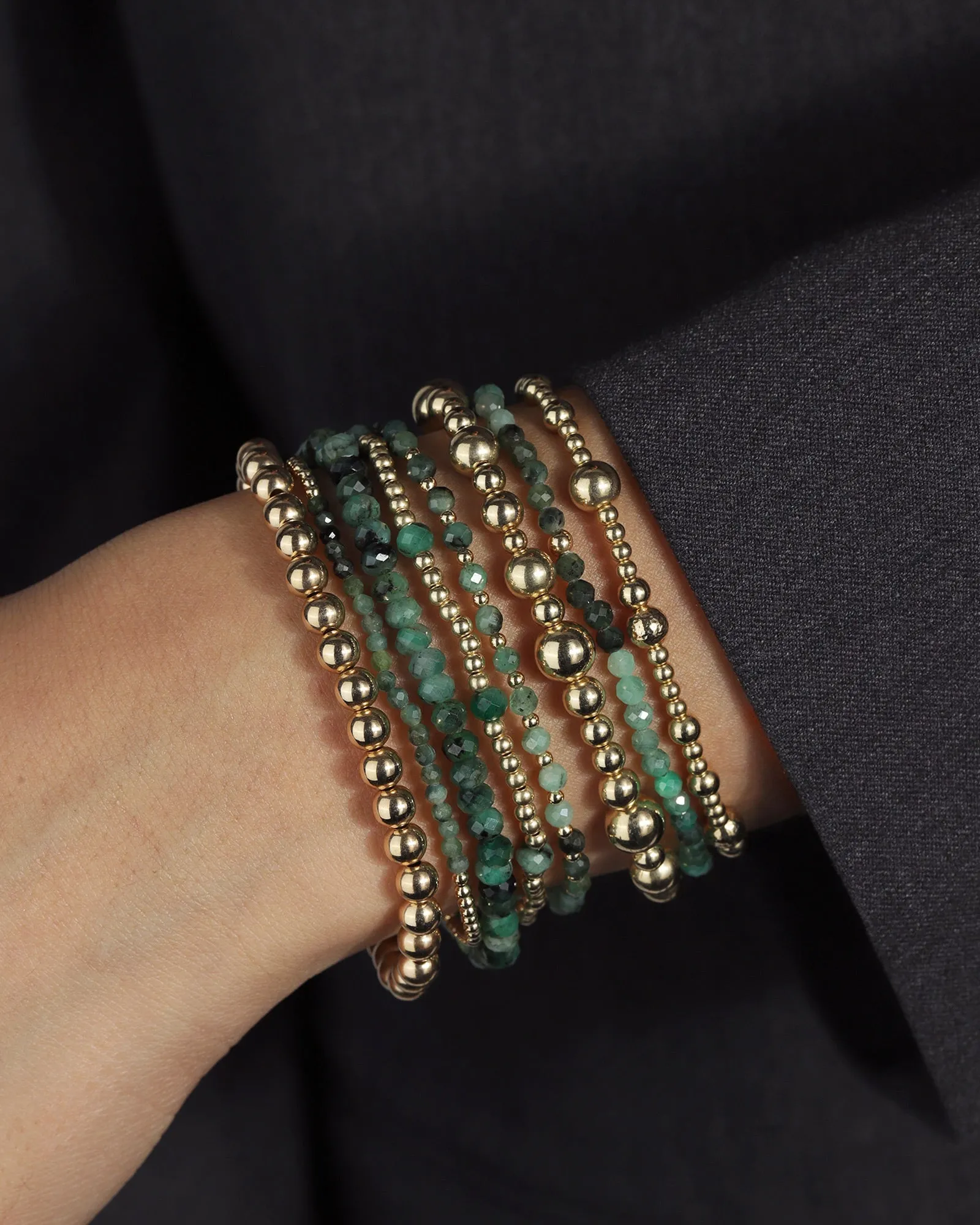 Stone Saucer Beaded Bracelet | 4mm