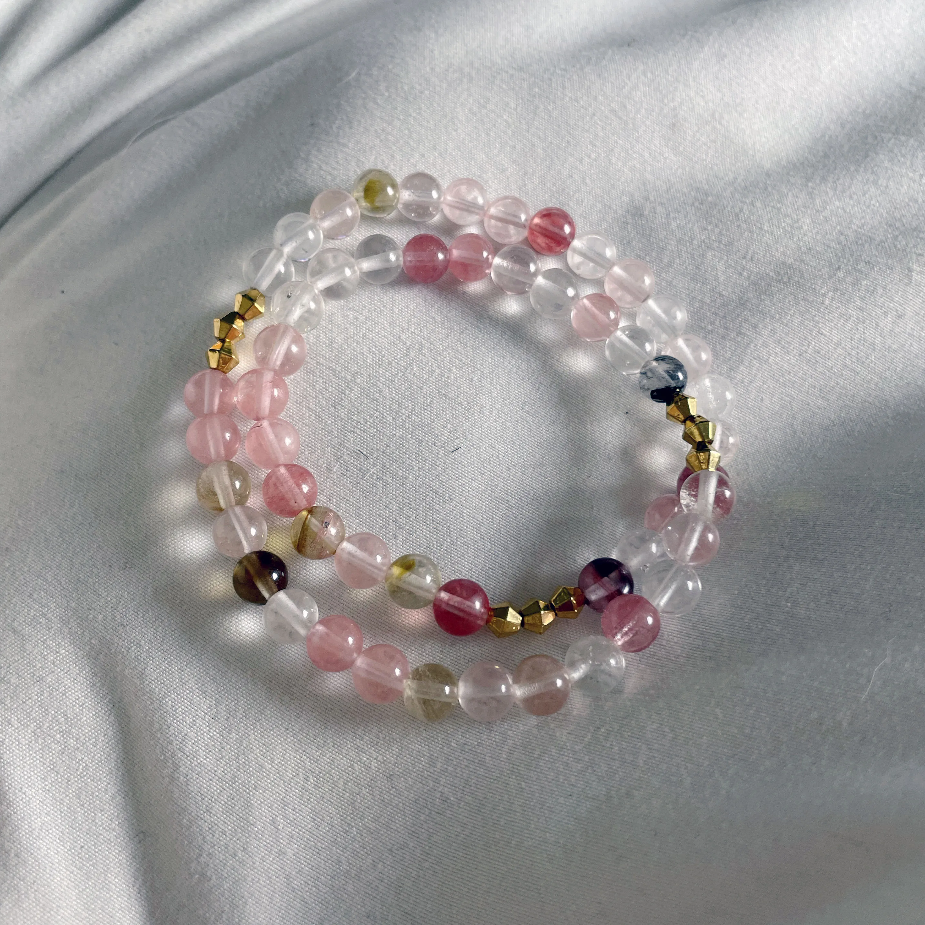 Strawberry Quartz Wrap Bracelet
