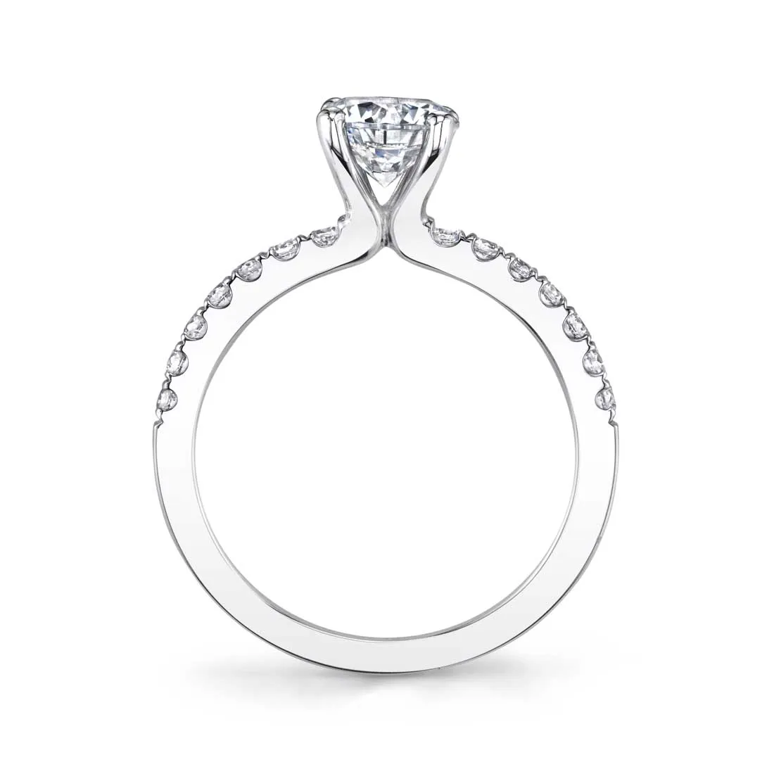 Sylvie 14K White Gold .24ctw Diamond Engagement Ring Semi-Mount (93015)