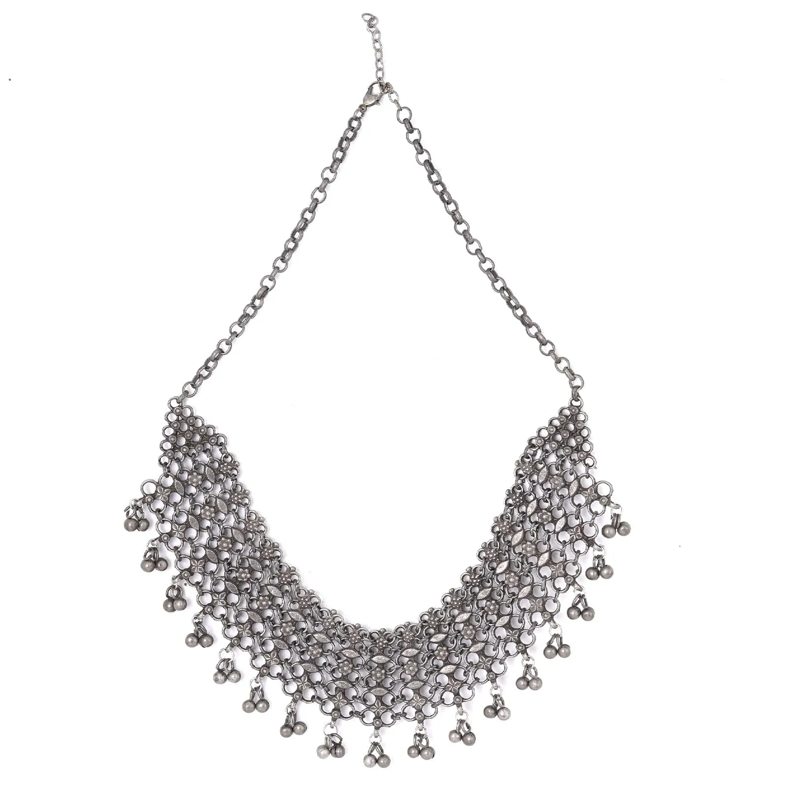 TEEJH Shyama Silver Oxidised Jewelry Gift Set