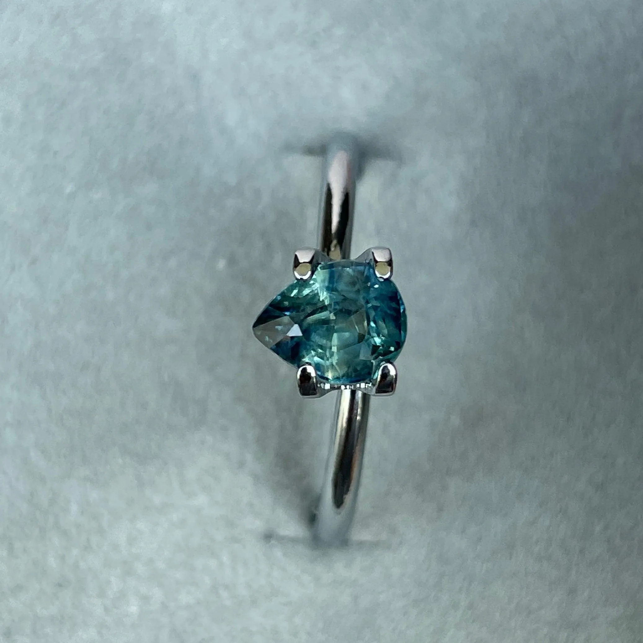 This 1.14 crt Green Sapphire is well cut to bring out the best colour and lustre, and has a perfect colour blend.