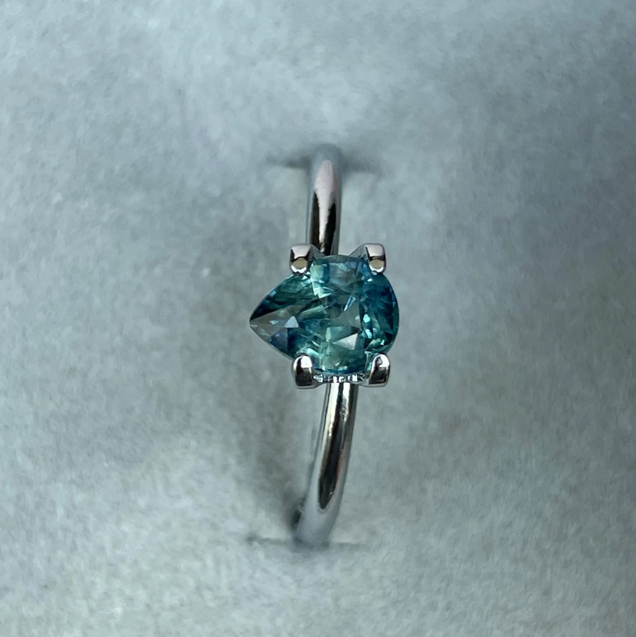 This 1.14 crt Green Sapphire is well cut to bring out the best colour and lustre, and has a perfect colour blend.